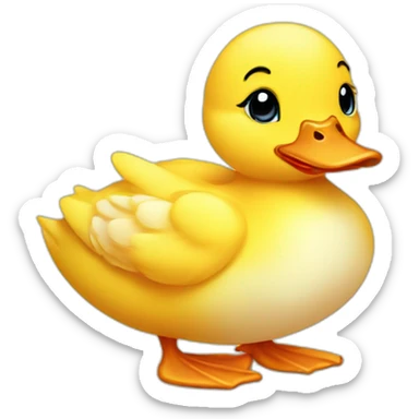 cute baby duck sticker