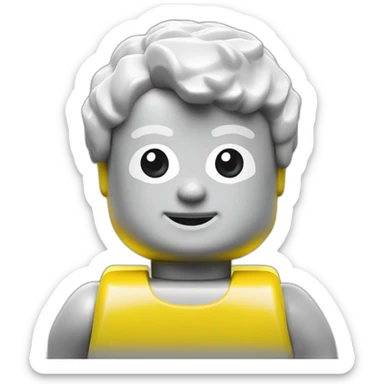 yellow lego minifig toy sticker
