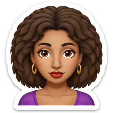 thick butt Latina baddie with a hairy face and a large nose sticker