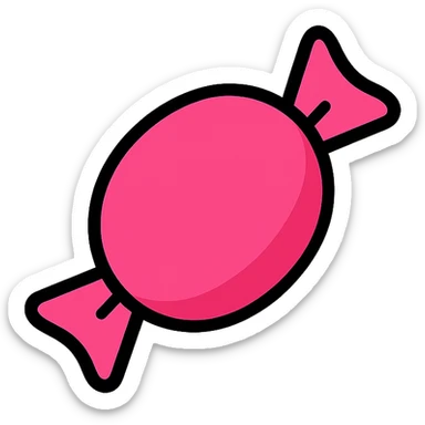 pink candy, playful and sweet sticker