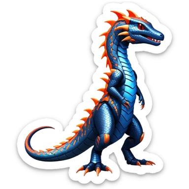 Modern Futuristic Scaly Salandit-Salazzle-Amaura-Hybrid (Full body) sticker