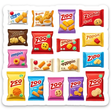 japan packaged snacks  sticker