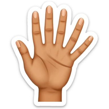 Mano mostrando 4 dedos sticker