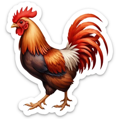 A rooster that’s running fast sticker