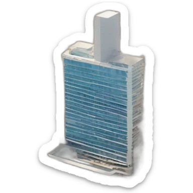 the Barceloneta beach with the W hotel in the background sticker