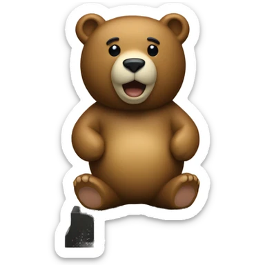 bear body in a trophie sticker