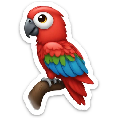 Parrot ara red sticker
