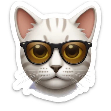 Cat with sunglasses sticker
