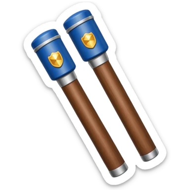 two police baton sticker