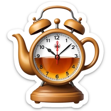 clock that tea sticker