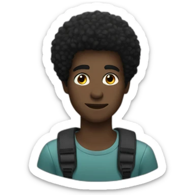 Jeunes homme noire Afro airs pods  sticker