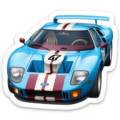 Ken miles’ ford gt 40 claret and blue sticker