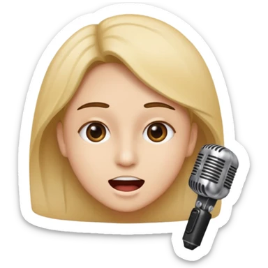 Face that looks like it’s about to win a singing comp sticker