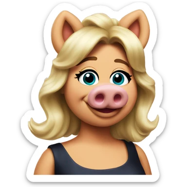 Miss piggy the muppets  sticker
