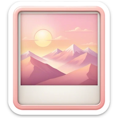 Polaroid pictures frame light pink  sticker