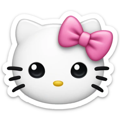 Hello kitty with bow sticker