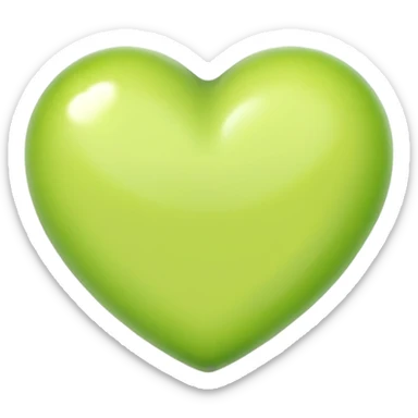 Pastel lime heart  sticker