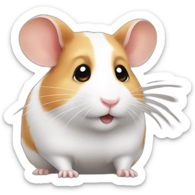 a hamster with big ears sticker