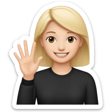 Smile emoji with sign language sticker
