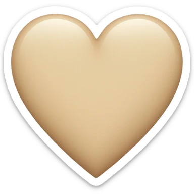 Beige heart sticker