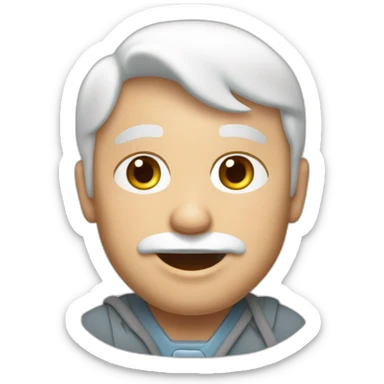 un papa qui boit du lait sticker