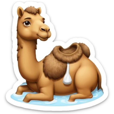 Camel in sauna sticker