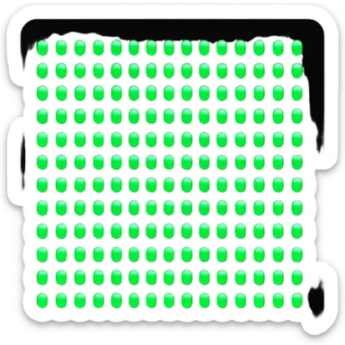 matrix green binary sticker