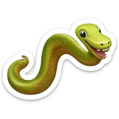 A snake doing a backflip  sticker