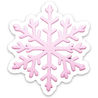 pastel pink snowflake  sticker