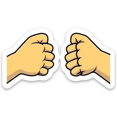 fist bump sticker