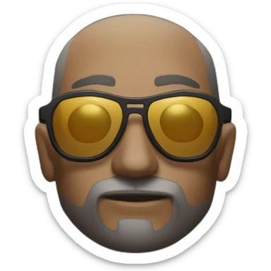 harry du bois from disco elysium in sunglasses sticker