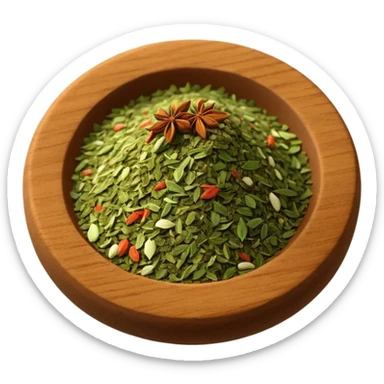 small pile of Italian seasoning, simple, clear sticker