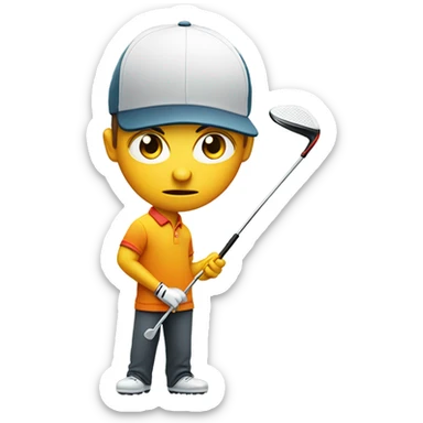 Grant playing mini golf sticker