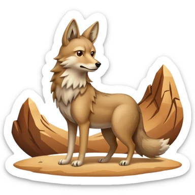 Howling coyote  sticker