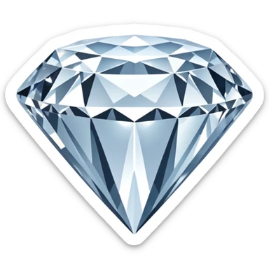 White diamond shape sticker
