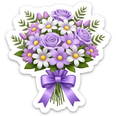 Pastel purple bouqet sticker