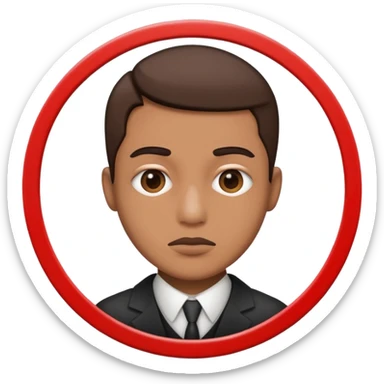 Take my photo and put a prohibition sign around my face sticker