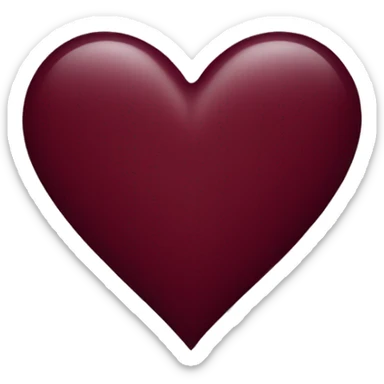 Burgundy Heart sticker