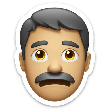 Stressed out emoji face sticker