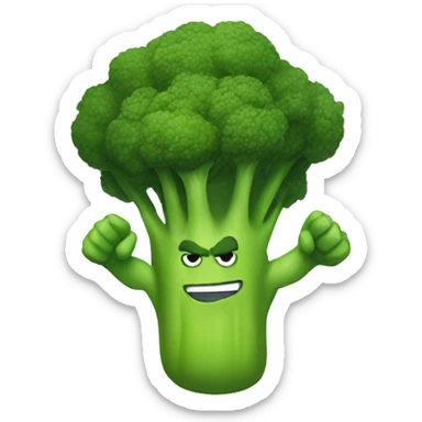 Superhero broccoli  sticker