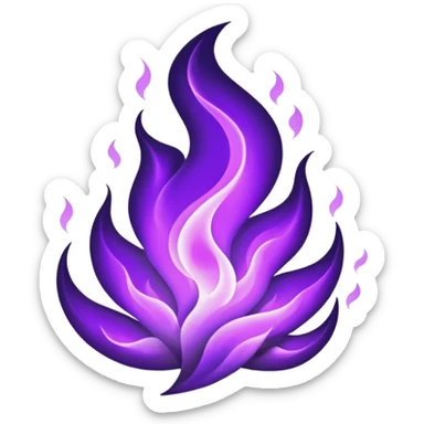 Wicked purple flames sticker