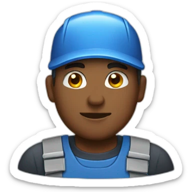 Garbage collector man sticker