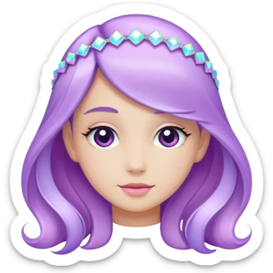 light violet elegant hair accessory sticker