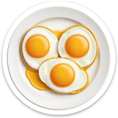 2 Sunny side Eggs in a plate sticker