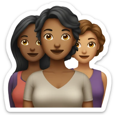 three diverse women sticker