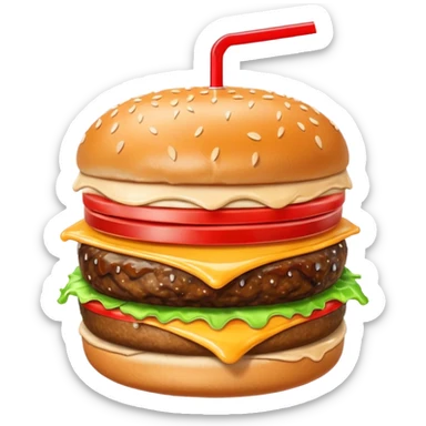 Burger and drink sticker