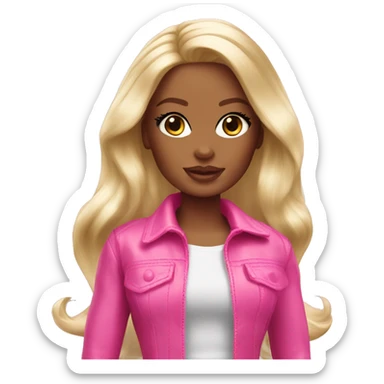 Pink blonde Barbie baddie  sticker