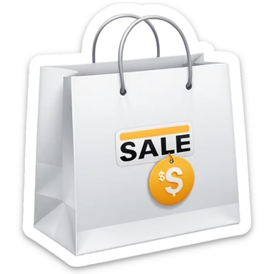 white shopping bags with sale tag




 sticker