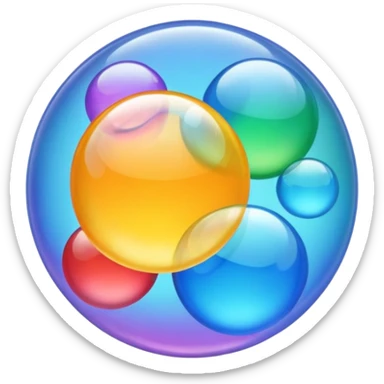 make an emji showing bubble boom sticker