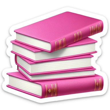 Pink books sticker